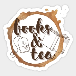 Books And Tea Sticker